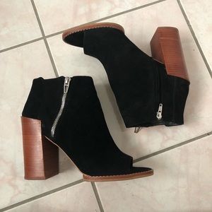 NEW Dolce Vita Black Open Toe Booties